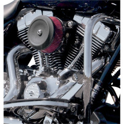 PartzBiz HD SS170-0123 - S&S Wrinkle Black Bob Dish Cover Super Stock Stealth เครื่องฟอกอากาศ Stage 1 Harley | 170-0123