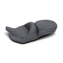 PartzBiz HD MD79648 - เบาะนั่ง Touring แบบทำความร้อนชิ้นเดียวสีดำแบบหมุดสำหรับรุ่น FLT/FLH Touring 08-13 | 79648