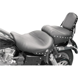 PartzBiz HD MD75109 - ที่นั่ง Mustang Studded Wide Style 2 ที่นั่งสำหรับ Harley Dyna 04-05 (ex FXDWG) | 75109