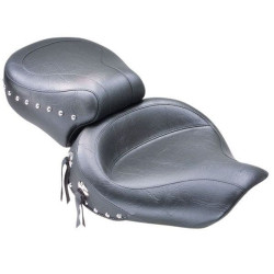 PartzBiz HD MD75435 - เบาะมัสแตง Studded Wide Style 2 up Seat สำหรับ Harley Dyna Models 06-17 | 75435