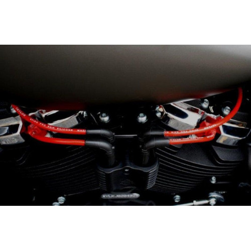 PartzBiz HD: 4402721-Sumax 30238B Red Pro Spark Plug Wires 8mm Harley M8 FXBR 18-19 PartzBiz HD: 4402721-Sumax 30238B Red Pro Spark Plug Wires 8mm Harley M8 FXBR 18-19