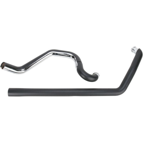 PartzBiz HD: 4402690-Supertrapp Black 2-Into-2 True Dual Headers Headpipes Exhaust Harley FLH/T 86-08