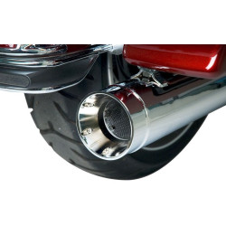 PartzBiz HD DS18011146-1 - ท่อ Supertrapp Stout Chrome 4 ” Slip On Harley Milwaukee M8 FLH/T 10-16 | 140-65226