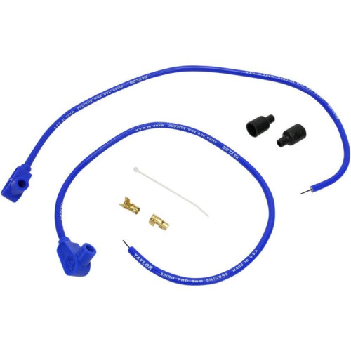 PartzBiz HD: 4402598-Sumax Taylor 8mm 24" L 90 Degree Spiro-Pro Blue Spark Plug Wires Harley Custom | 76681 PartzBiz HD: 4402598-Sumax Taylor 8mm 24" L 90 Degree Spiro-Pro Blue Spark Plug Wires Harley Custom | 76681