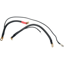 PartzBiz HD DS21130208 - Terry Components 4 Gauge Complete Battery Cable Kits Harley FL 09-16 w/ Aux Wire | 22090