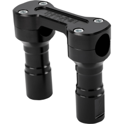 PartzBiz HD DS06021248 - Thrashin Supply Black 4 ” Hole Shot Risers สายไฟภายใน 3.5 ” Center Harley