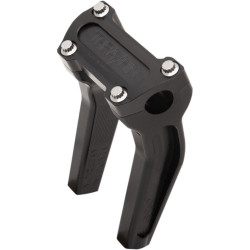 PartzBiz HD DS06021050 - Thrashin Supply สีดำ 9.5 ” ไม่มีมาตรวัด Cutout ไรเซอร์มือจับแบบดึงกลับ TSC-9525-1 0602-1050 06021050 บาร์ custom harley davidson
