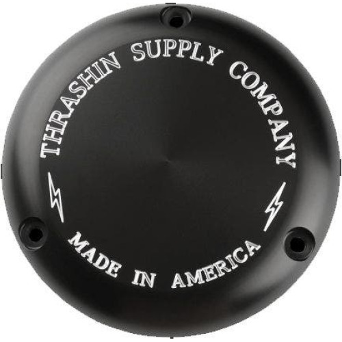 PartzBiz HD: 4402493-Thrashin Supply Black Classic Billet Derby Cover 3-Hole Evo TSC-3000-4 1107-0585 11070585