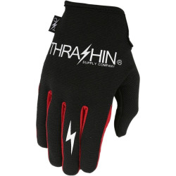 PartzBiz HD DS33013492C - Thrashin Supply Company ถุงมือมอเตอร์ไซค์ Stealth สีดำ/แดง