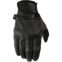 PartzBiz HD DS33013374C - Thrashin Supply Company Siege ถุงมือมอเตอร์ไซค์หนังสีดำ