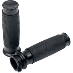 PartzBiz HD DS06300444 - Todds Cycle Aluminium Vice Black Hand Grips พร้อมยาง Harley Cable Throttle 84-17 | วีจีอาร์-2