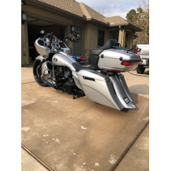 PartzBiz HD TP-MINI-BLKDTHCVO-14-23 - Top Shop 5.5" Mini Black Death CVO Style Rear Fender LED Taillight Kit Harley 14-20