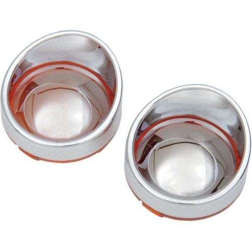 PartzBiz HD: 4402159-Turn Signal Bezels With Chrome Amber Mirror Lens With Visor 4 Harley Davidson 20200400 PartzBiz HD: 4402159-Turn Signal Bezels With Chrome Amber Mirror Lens With Visor 4 Harley Davidson 20200400