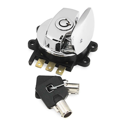 PartzBiz HD: 4402098-Twin Power Electrical Fat Bob Ignition Switch Late Style Tank Mounted Harley 96-13 Repl OEM 370095