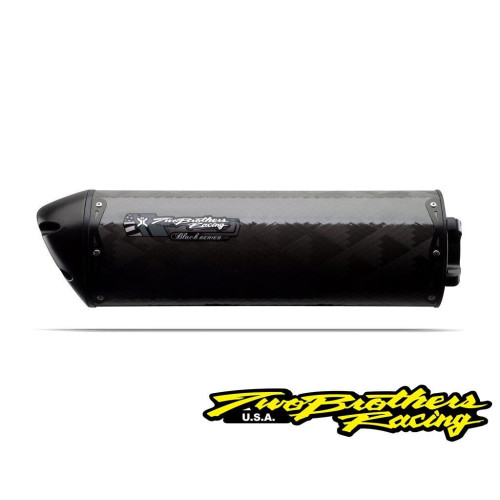 PartzBiz HD: 4402053-Two Brothers 005-3180107V-B M2 Black Carbon Full System 12-16 Kawasaki Ninja 650 594533