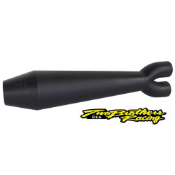 PartzBiz HD TBR005-4700199-B - Two Brothers 005-4700199-B Black Comp-S 2-Into-1 Full System 14-19 Sportster 597712 fatbob fatboy breakout fat tire wide exhaust harley davidson