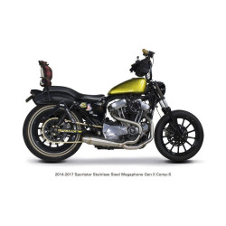 PartzBiz HD TBR005-4700199 - Two Brothers 005-4700199 Stainless Comp-S 2-Into-1 Full System 14-19 Sportster 597711 fatbob fatboy breakout fat tire wide exhaust harley davidson