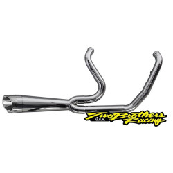 PartzBiz HD TBR005-4950199-P - Two Brothers 005-4950199-P Polished Comp-S Shorty 2-1 Full System 07-16 HD FL 597690 slash cut electra glide road king street road