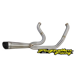 PartzBiz HD TBR005-4950199 - Two Brothers 005-4950199 Stainless Comp-S Shorty 2-1 Full System 07-16 Harley FL 597753 slash cut electra glide road king street road