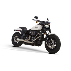 PartzBiz HD TBR005-4970199 - Two Brothers 005-4970199 Stainless Gen II 2-Into-1 Full System 18-19 Softail 597759 fatbob fatboy breakout fat tire wide exhaust harley davidson