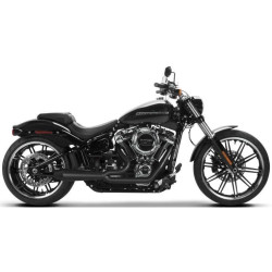 PartzBiz HD TBR005-4990199-B - Two Brothers 005-4990199-B Black 2-Into-1 Gen-II Exhaust 18-19 Harley Softail FXBR; DR; & FLFB  Milwaukee-8 597699
