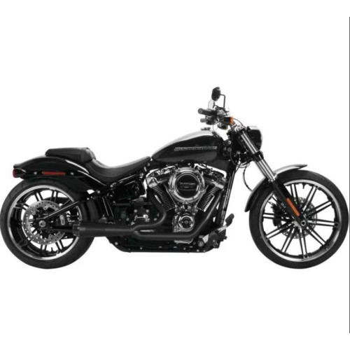 PartzBiz HD: 4401940-Two Brothers Black Comp-S 2-n-1 Turnout Exhaust System Harley Softail 18-19 597023 005-5120199-B 930-02075 PartzBiz HD: 4401940-Two Brothers Black Comp-S 2-n-1 Turnout Exhaust System Harley Softail 18-19 597023 005-5120199-B 930-02075