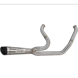 PartzBiz HD TBR005-5120199 - Two Brothers Polished Comp-S 2-n-1 Turnout Exhaust System Harley Softail 18-19 597022 005-5120199 930-02074 