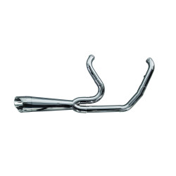 PartzBiz HD TBR005-5130199-P - Two Brothers Polished Comp-S 2-n-1 Turnout Exhaust System Harley Touring 17-19 597021  930-02046 005-5130199-P