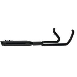 PartzBiz HD TBR005-46402-BS - Two Brothers Racing 2-into-1 Comp-S Ghost Pipe Black Slash Cut Harley M8 FLH/T 597781 930-02152 005-46402-BS 2 into 1 performance headers exhaust ceramic polished stainless steel milwaukee eight electra road street glide cvo upgrade best for davidson