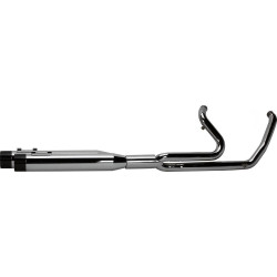 PartzBiz HD TBR005-46402 - Two Brothers Racing 2-into-1 Comp-S Ghost Pipe Chrome Black Harley M8 FLH/T 597779 930-02150 005-46402 2 into 1 performance headers exhaust ceramic polished stainless steel milwaukee eight electra road street glide cvo upgrade best for davidson