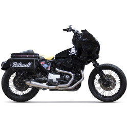 PartzBiz HD TBR005-5150199 - Two Brothers Racing 2-Into-1 Gen-II Exhaust Stainless Harley XL Rigid 86-03 597741 XL 930-02026 005-5150199 mount megaphone performance best for davidson