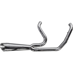 PartzBiz HD TBR005-5140199-P - Two Brothers Racing 2-Into-1 Shorty Megaphone Polish Harley M8 Softail 18-20 597023 930-02321 Harley Softail FXBR; DR; & FLFB  Milwaukee-8 597697 