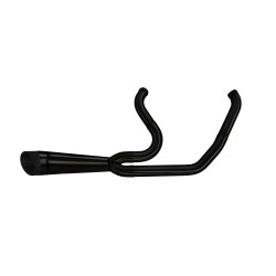 PartzBiz HD TBR005-4870199-B - Two Brothers Racing Comp-S Shorty 2-N-1 Slash Cut Black Harley M8 Touring 17-20