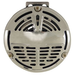 PartzBiz HD MW16-18 - Ultima 16-18 Chrome Plated 12V Universal Horn w/ Cover Early Harley Style and Custom Models replacement oe honk best for safety electrical PartzBiz HD MW16-18 - Ultima 16-18 Chrome Plated 12V Universal Horn w/ Cover Early Harley Style and Custom Models replacement oe honk best for safety electrical