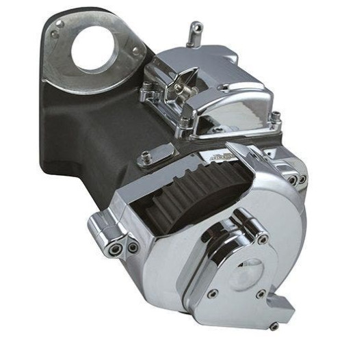 PartzBiz HD: 4401834-Ultima 201-32 Black / Chrome 6 Speed Right Side Drive Cable Type Motorcycle Transmission 6-Spd Six Spd Custom Harley Davidson 91-99 Softail Chopper Drive Tranny Performance Replacement Upgrade