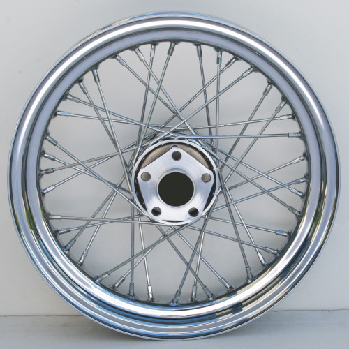 PartzBiz HD: 4401817-Ultima 36-314 Chrome 40 Spoke 16 X 3" Front Wheel Harley FL 73-83 chopper classic old school wire custom bagger replacement best for performance motorcycle
