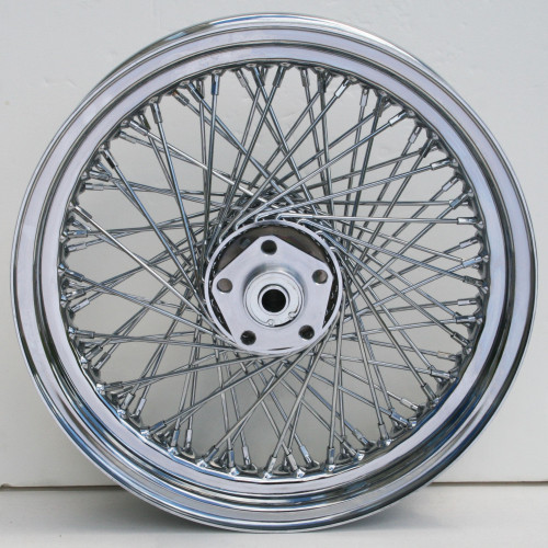 PartzBiz HD: 4401820-Ultima 36-341 Chrome 80 Spoke Front 16"x 3" Dual Disc Wheel for Harley FL 73-84 chopper classic old school wire custom bagger replacement best for performance motorcycle