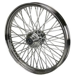 PartzBiz HD MW36-412 - Ultima 36-412 Chrome 60 Spoke Front Wheel w/ Billet Hub 21” x 2.15” Harley Custom Chopper Upgrade Replacement Rim Spokes Softail PartzBiz HD MW36-412 - Ultima 36-412 Chrome 60 Spoke Front Wheel w/ Billet Hub 21” x 2.15” Harley Custom Chopper Upgrade Replacement Rim Spokes Softail