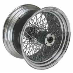 PartzBiz HD MW36-416 - Ultima 36-416 Chrome 80 Spoke Rear Wheel w/ Billet Hub 18” x 10.50” 1" Axle Harley Davidson Chopper Bike Motorcycle Custom Upgrade Replacement Rim Hub Wire Old School Classic PartzBiz HD MW36-416 - Ultima 36-416 Chrome 80 Spoke Rear Wheel w/ Billet Hub 18” x 10.50” 1" Axle Harley Davidson Chopper Bike Motorcycle Custom Upgrade Replacement Rim Hub Wire Old School Classic