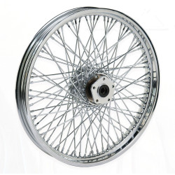 PartzBiz HD MW36-418 - Ultima 36-418 Chrome 80 Spoke Front Wheel w/ Billet Hub 18”x 3.50” 3/4" Axle single disc PartzBiz HD MW36-418 - Ultima 36-418 Chrome 80 Spoke Front Wheel w/ Billet Hub 18”x 3.50” 3/4" Axle single disc