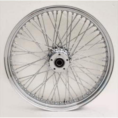 PartzBiz HD: 4401792-Ultima 36-491 Chrome 60 Spoke Front Wheel Billet Hub 21‚Äù x 3.5‚Äù Harley Davidson Dual Disc Harley Custom Chopper Upgrade Replacement Rim Spokes Softail