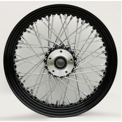 PartzBiz HD MW36-650 - Ultima 36-650 Black 60 Spoke Front Wheel w/ Billet Hub 16"x3.5" 1" Axle PartzBiz HD MW36-650 - Ultima 36-650 Black 60 Spoke Front Wheel w/ Billet Hub 16"x3.5" 1" Axle