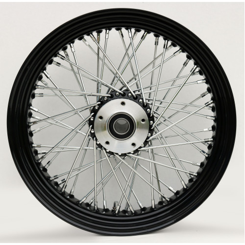 PartzBiz HD: 4401808-Ultima 36-657 Black 60 Spoke Front Wheel w/ Billet Hub 16"x3.5" 1" Axle harley custom bike chopper xs650 metric PartzBiz HD: 4401808-Ultima 36-657 Black 60 Spoke Front Wheel w/ Billet Hub 16"x3.5" 1" Axle harley custom bike chopper xs650 metric