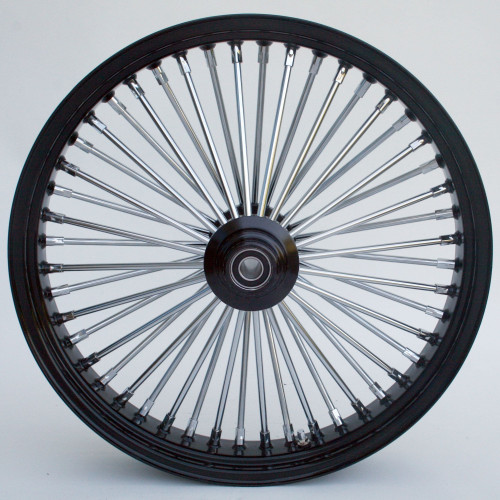 PartzBiz HD: 4401757-Ultima 37-533 Black Fat King 48 Spoke Front Wheel w/ Billet Hub 21"x3.5" 1" Axle PartzBiz HD: 4401757-Ultima 37-533 Black Fat King 48 Spoke Front Wheel w/ Billet Hub 21"x3.5" 1" Axle