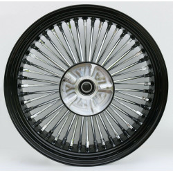 PartzBiz HD MW37-581 - Ultima 37-581 Black & Chrome 48 King Spoke 18” x 5.5” ล้อหลัง Cush Harley touring electra road glide tri tour king