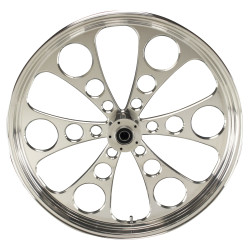 PartzBiz HD MW37-602 - Ultima 37-602 Kool Kat 21"x3.5" Polished CNC Front Motorcycle Wheel Single Rotor custom billet upgrade rim harley davidson bilke chopper best aftermarket PartzBiz HD MW37-602 - Ultima 37-602 Kool Kat 21"x3.5" Polished CNC Front Motorcycle Wheel Single Rotor custom billet upgrade rim harley davidson bilke chopper best aftermarket