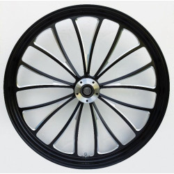 PartzBiz HD MW37-663 - Ultima 37-663 Black Cut 23x3.5" Manhattan CNC Front Motorcycle Wheel Dual Rotor Harley Davidson Custom Bike Chopper Replacement Upgrade Rim Chrome PartzBiz HD MW37-663 - Ultima 37-663 Black Cut 23x3.5" Manhattan CNC Front Motorcycle Wheel Dual Rotor Harley Davidson Custom Bike Chopper Replacement Upgrade Rim Chrome