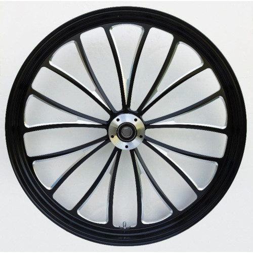 PartzBiz HD: 4401689-Ultima 37-663 Black Cut 23x3.5" Manhattan CNC Front Motorcycle Wheel Dual Rotor Harley Davidson Custom Bike Chopper Replacement Upgrade Rim Chrome PartzBiz HD: 4401689-Ultima 37-663 Black Cut 23x3.5" Manhattan CNC Front Motorcycle Wheel Dual Rotor Harley Davidson Custom Bike Chopper Replacement Upgrade Rim Chrome