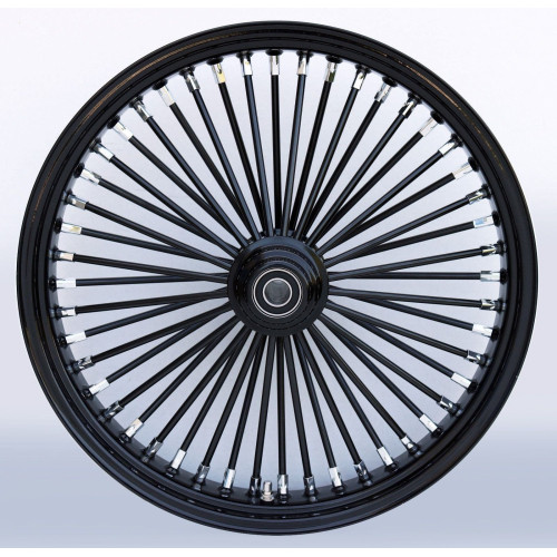 PartzBiz HD: 4401700-Ultima 37-720 Black Fat King 48 Spoke Front Wheel w/ Billet Hub 16 x 3.5 Single