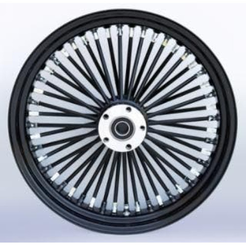 PartzBiz HD: 4401665-Ultima 37-728 Black 48 King Spoke 18 x 3.5" Rear Wheel 1" Axle 00-07 Harley Davidson Custom Chopper Bike Motorcycle Rim Classic Upgrade Replacement 